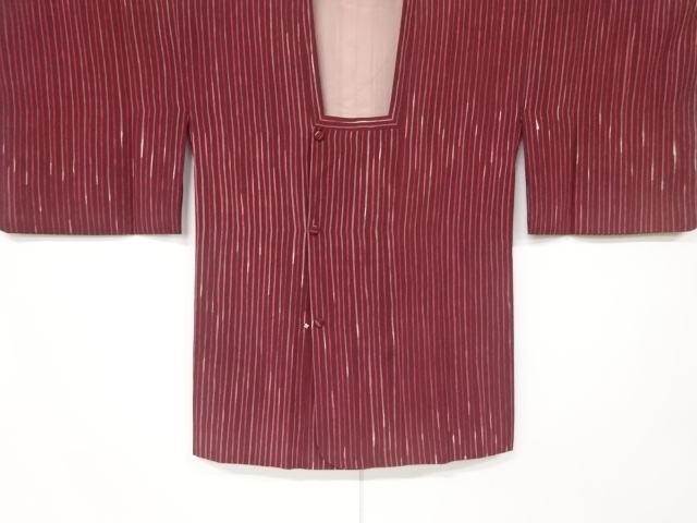 JAPANESE KIMONO / VINTAGE MICHIYUKI COAT / SILK / STRIPE